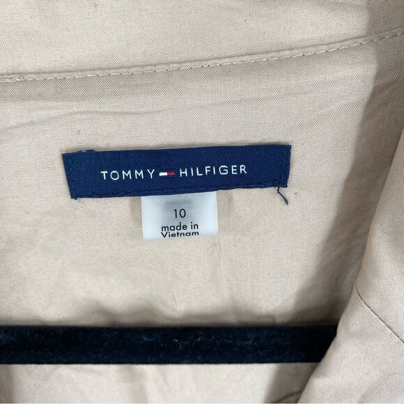 Tommy Hilfiger Women’s V Neck Sleeveless A Line Mini Dress Tan size 10 - Picture 2 of 3